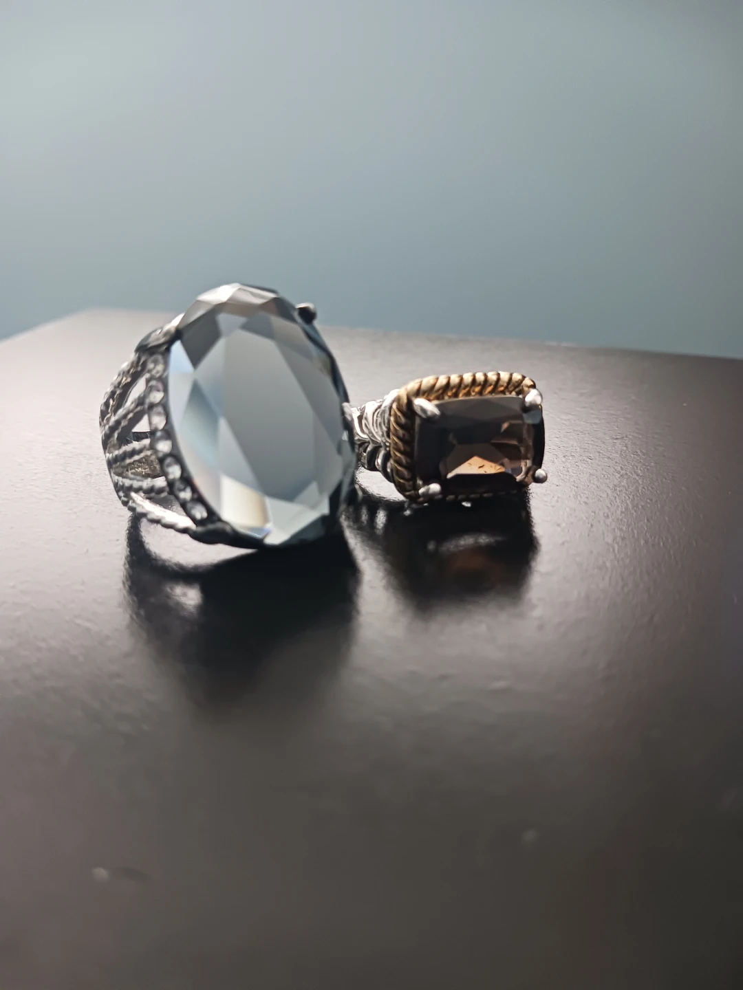 Set of 2 Lia Sophia rings & size 8-9
