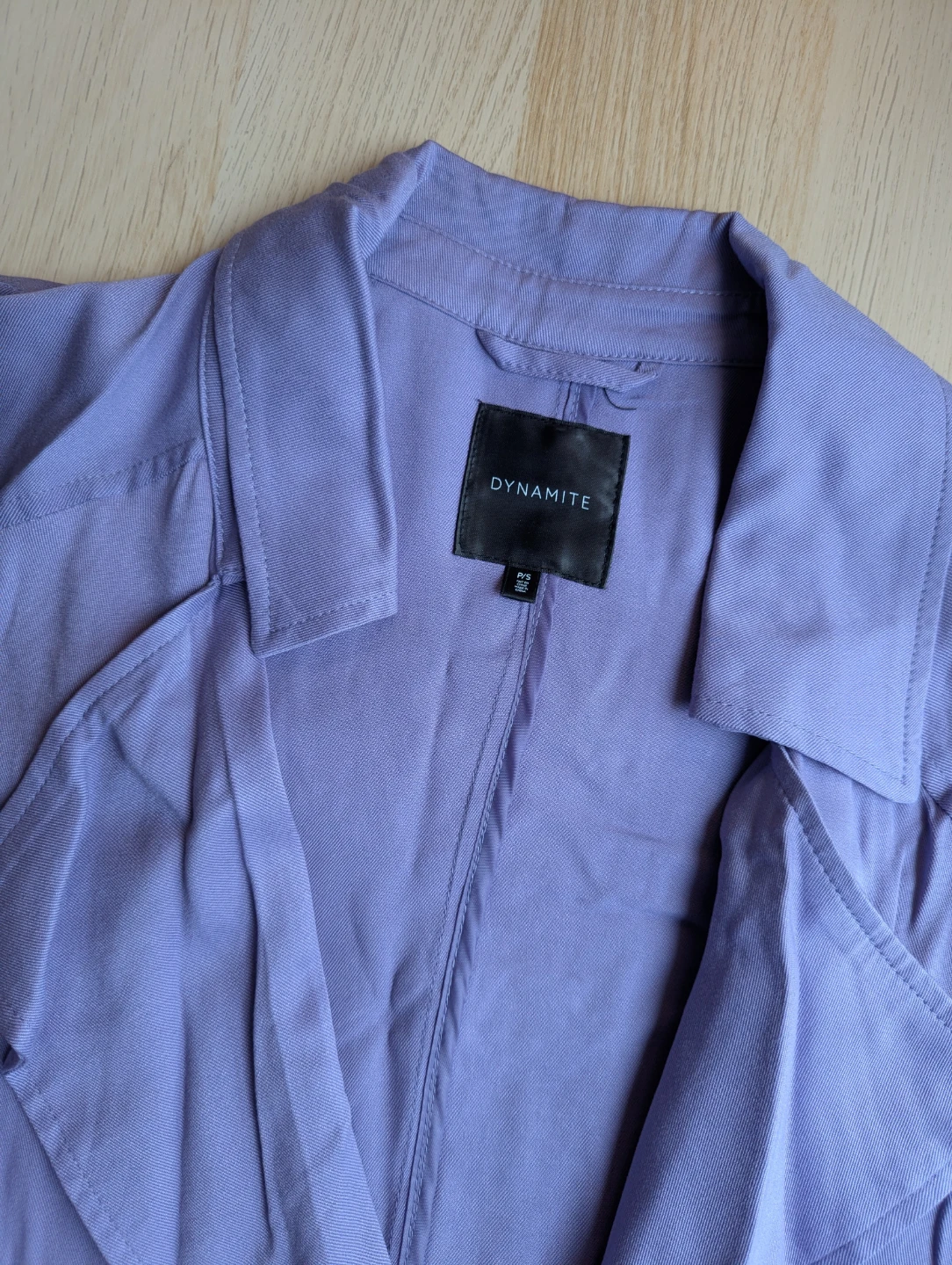 Dynamite Lavender Duster Jacket with belt