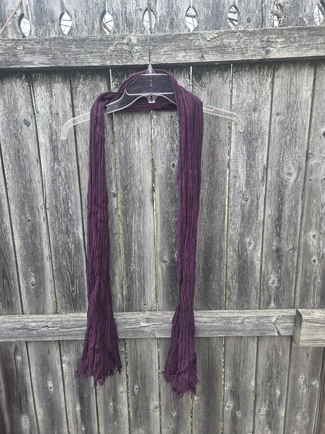 Purple Crinkle Scarf