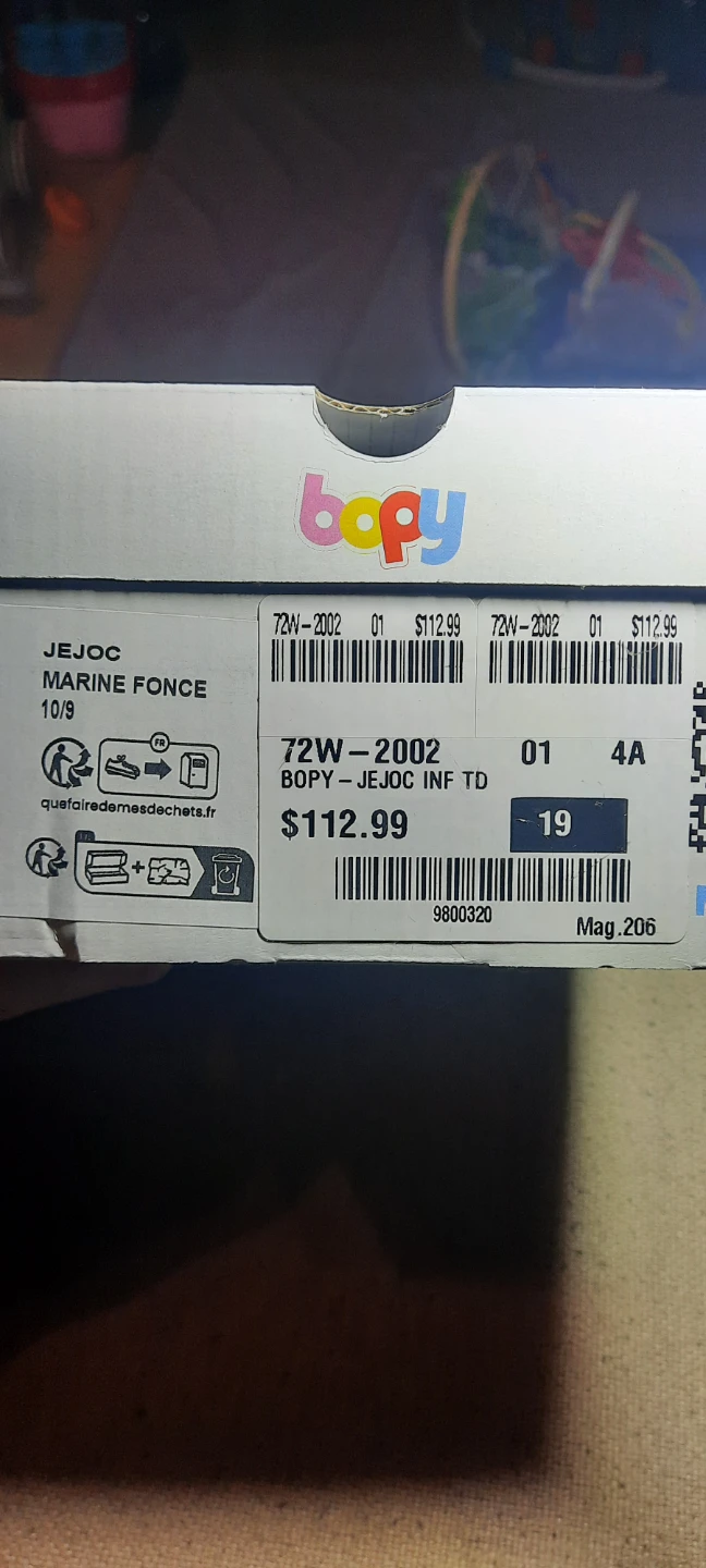New Bopy JEJOC Marine Fonce Sneakers Size 19  🌱 - photo 2