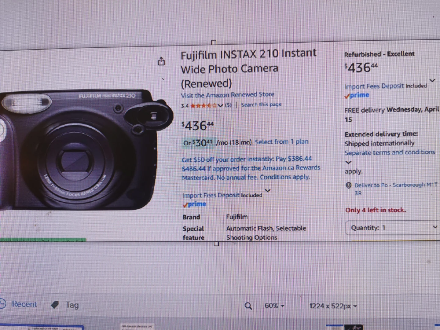 Fujifilm Instax 210 Wide Instant Camera - photo 4
