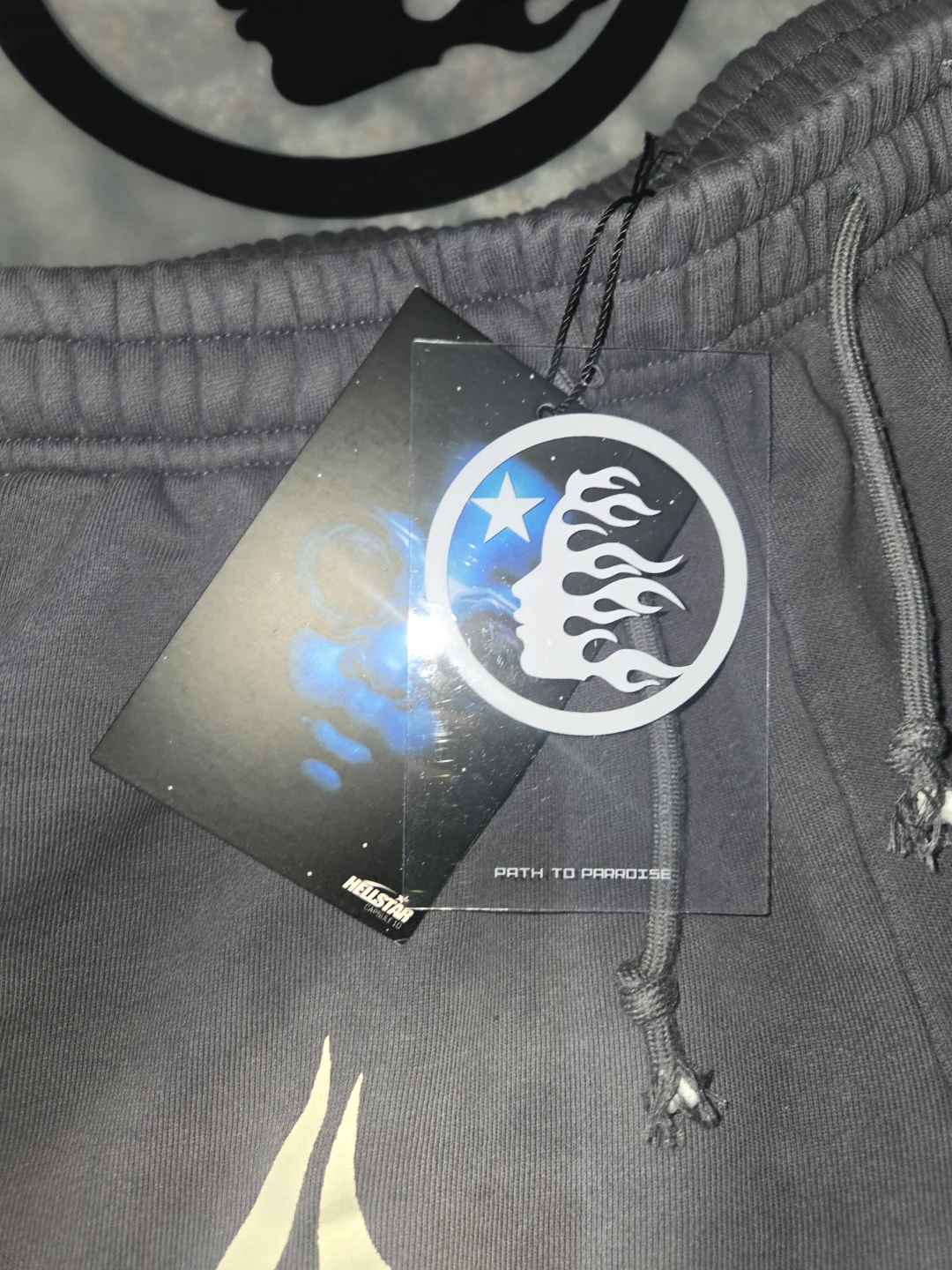 Hellstar Grey Flame Shorts - Size M - photo 3