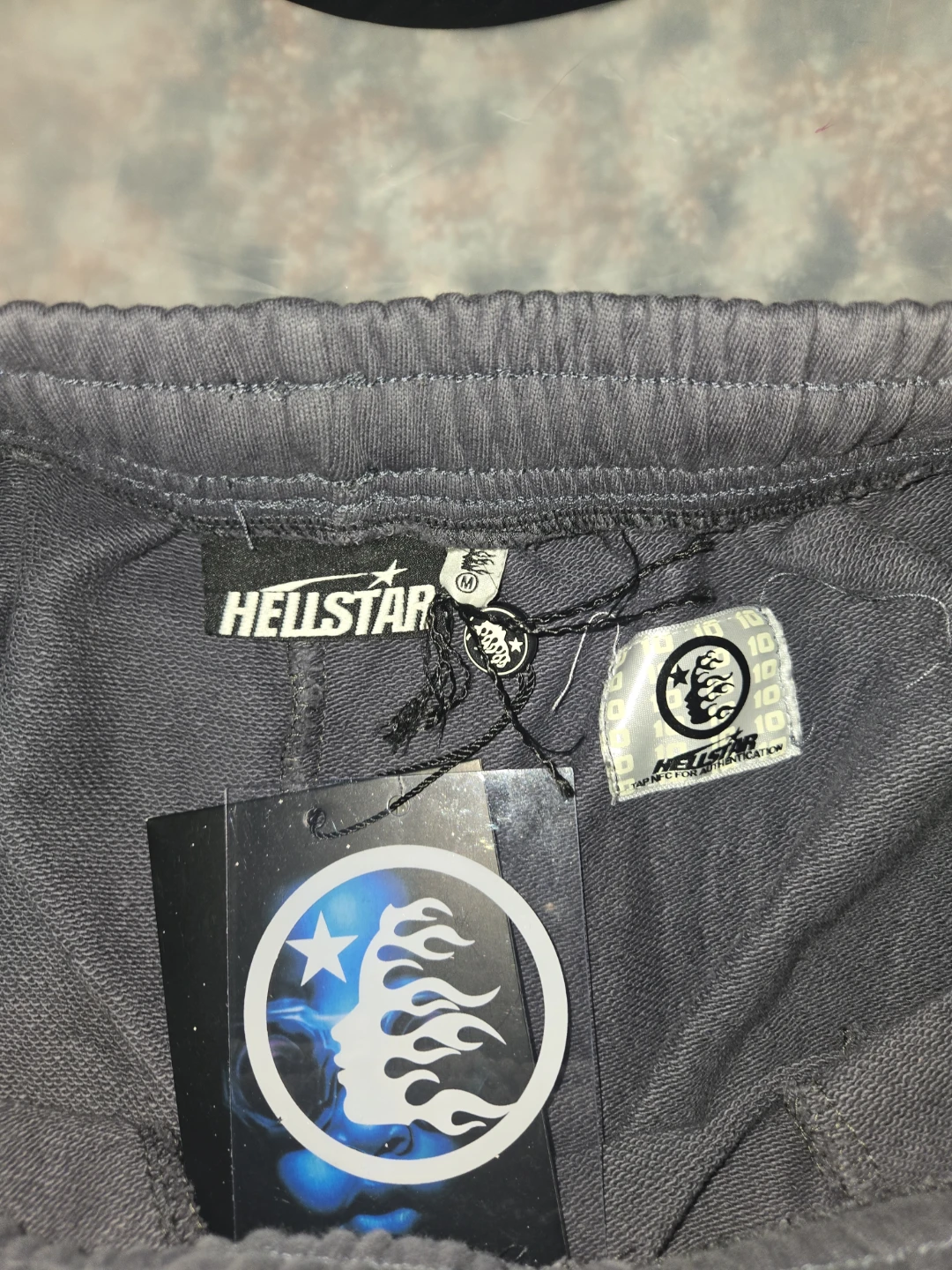 Hellstar Grey Flame Shorts - Size M - photo 4