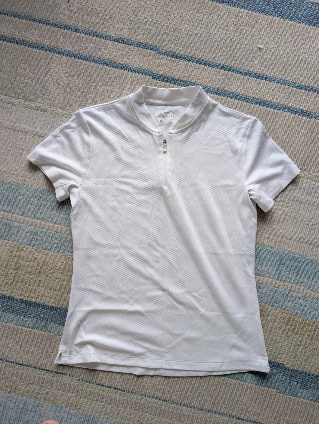 Nike Dri-FIT White Short Sleeve Polo Shirt - photo 2
