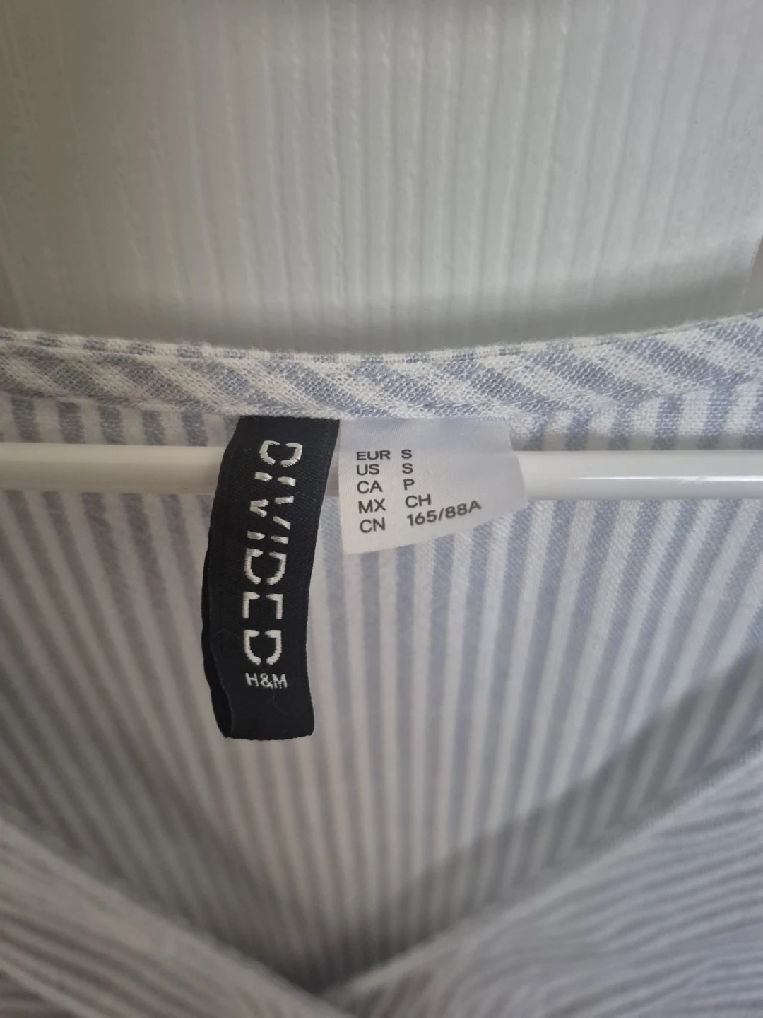 Blue and White Striped H&M Blouse Top - photo 2