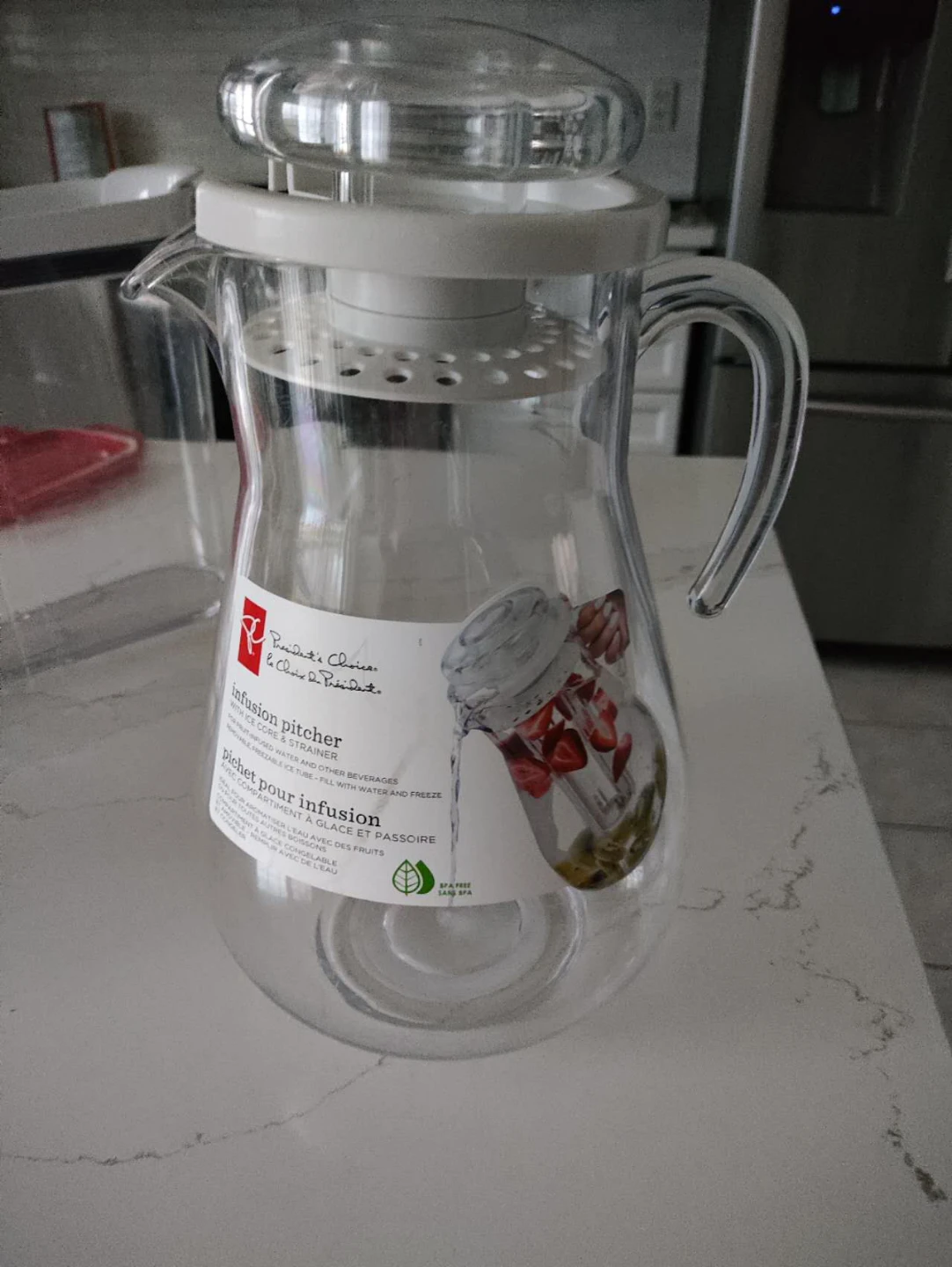 President's Choice Infusion Pitcher with Ice Core & Strainer