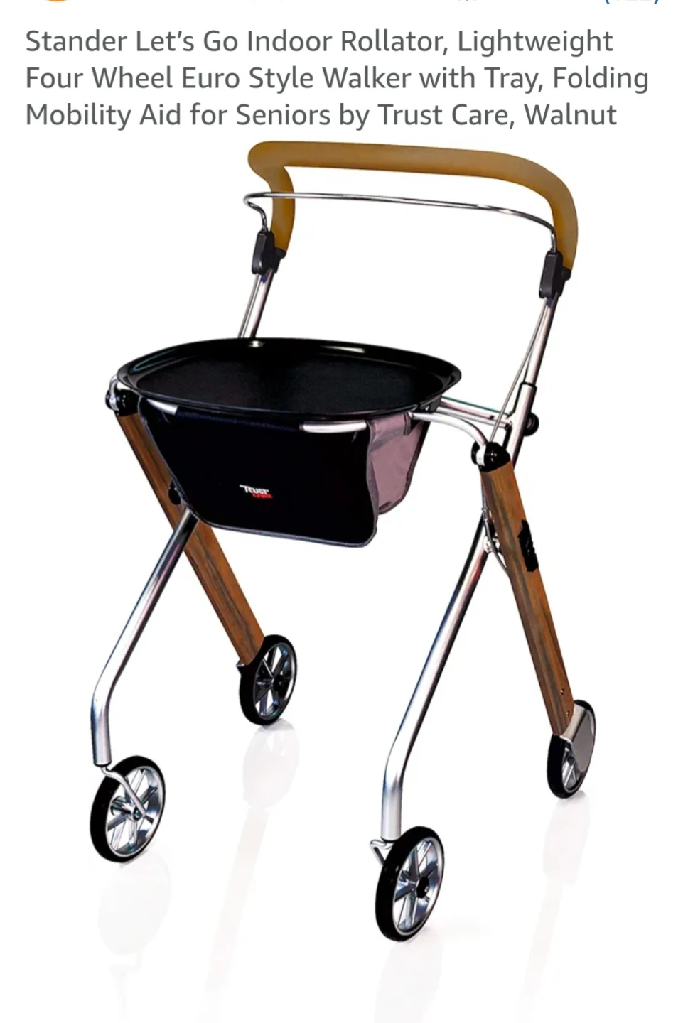 Indoor Rollator Walker with Tray