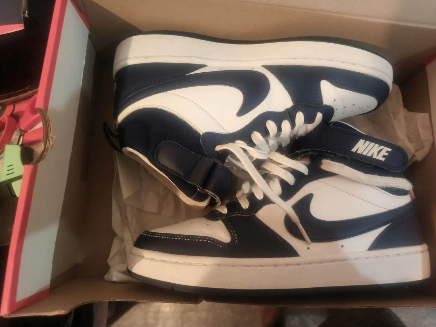 Nike Dunk Low White Navy Youth Size 7Y CD7782-107 - photo 2