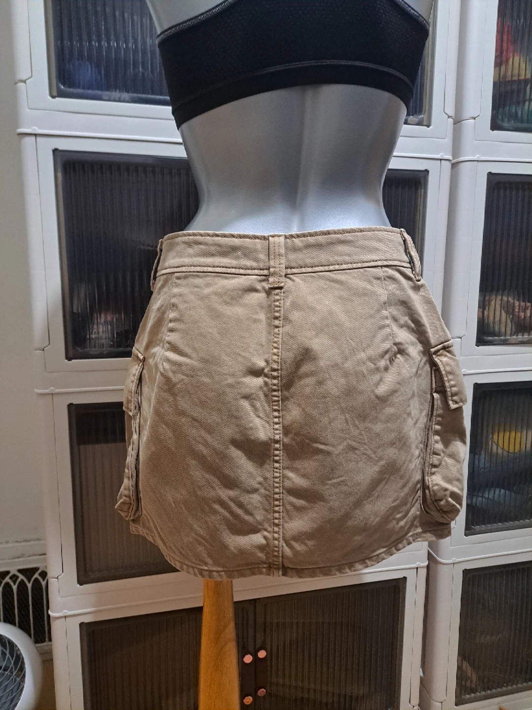 GU Cargo Mini Skirt - Size L - Beige - photo 2