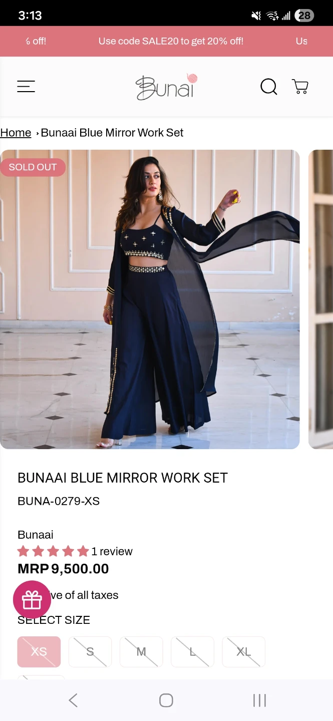 Bunaai Black Mirror Work Set