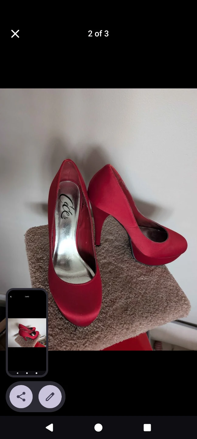 Cde Red Satin High Heel Pumps - photo 2