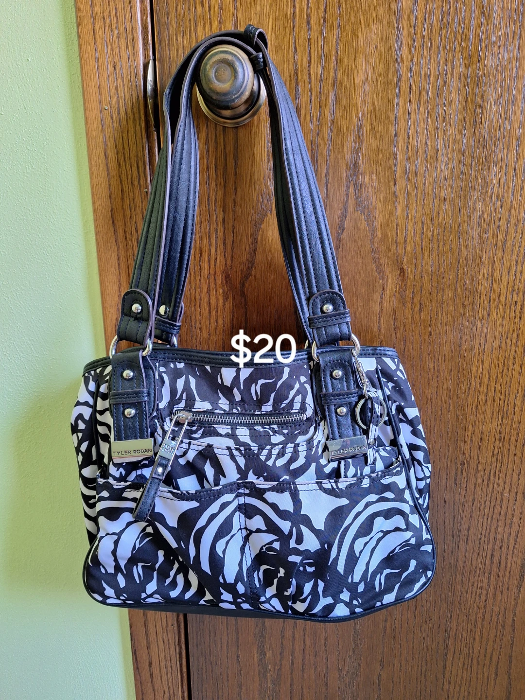 Tyler Rodan Black and White Purse
