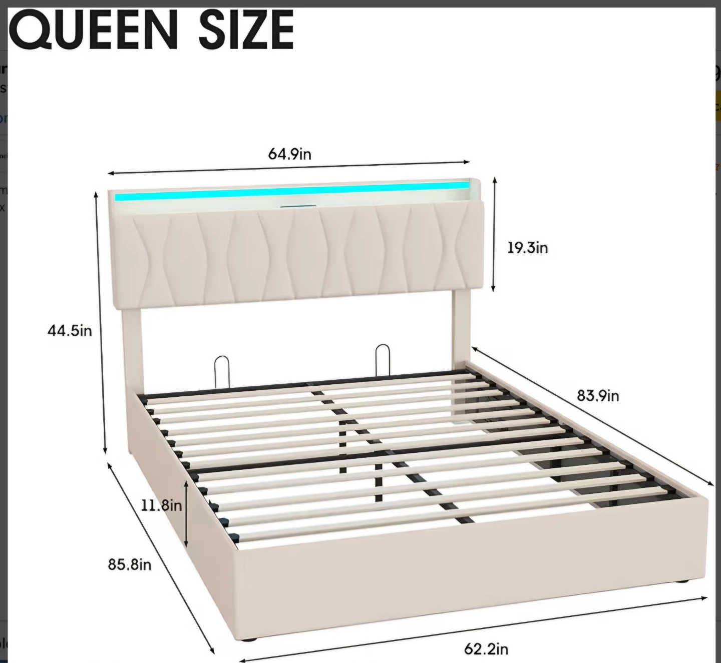 Queen size bed with (mattress for free) Very neat and tidy - photo 2