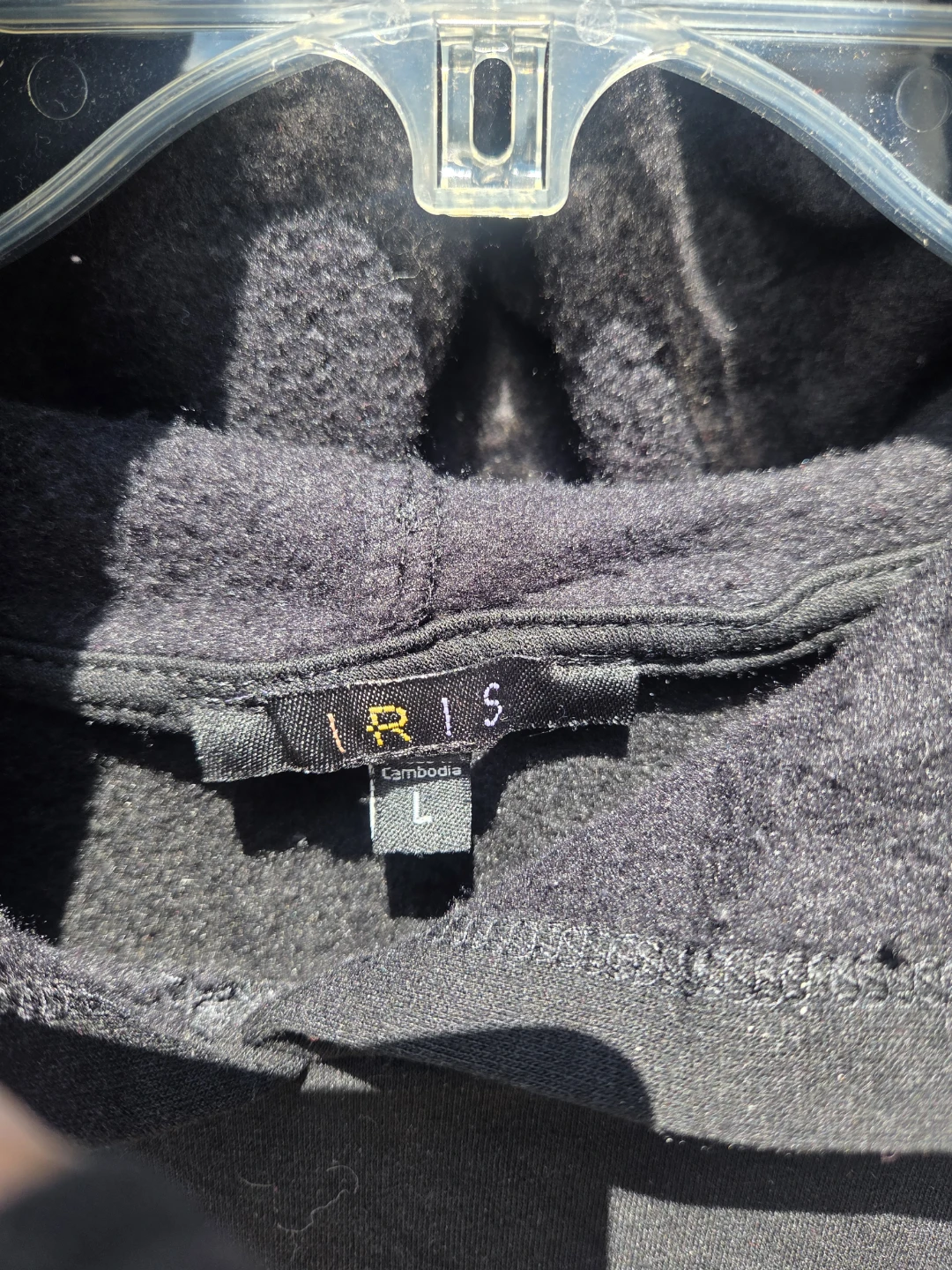 IRIS Black Cropped Hoodie Size L - photo 2