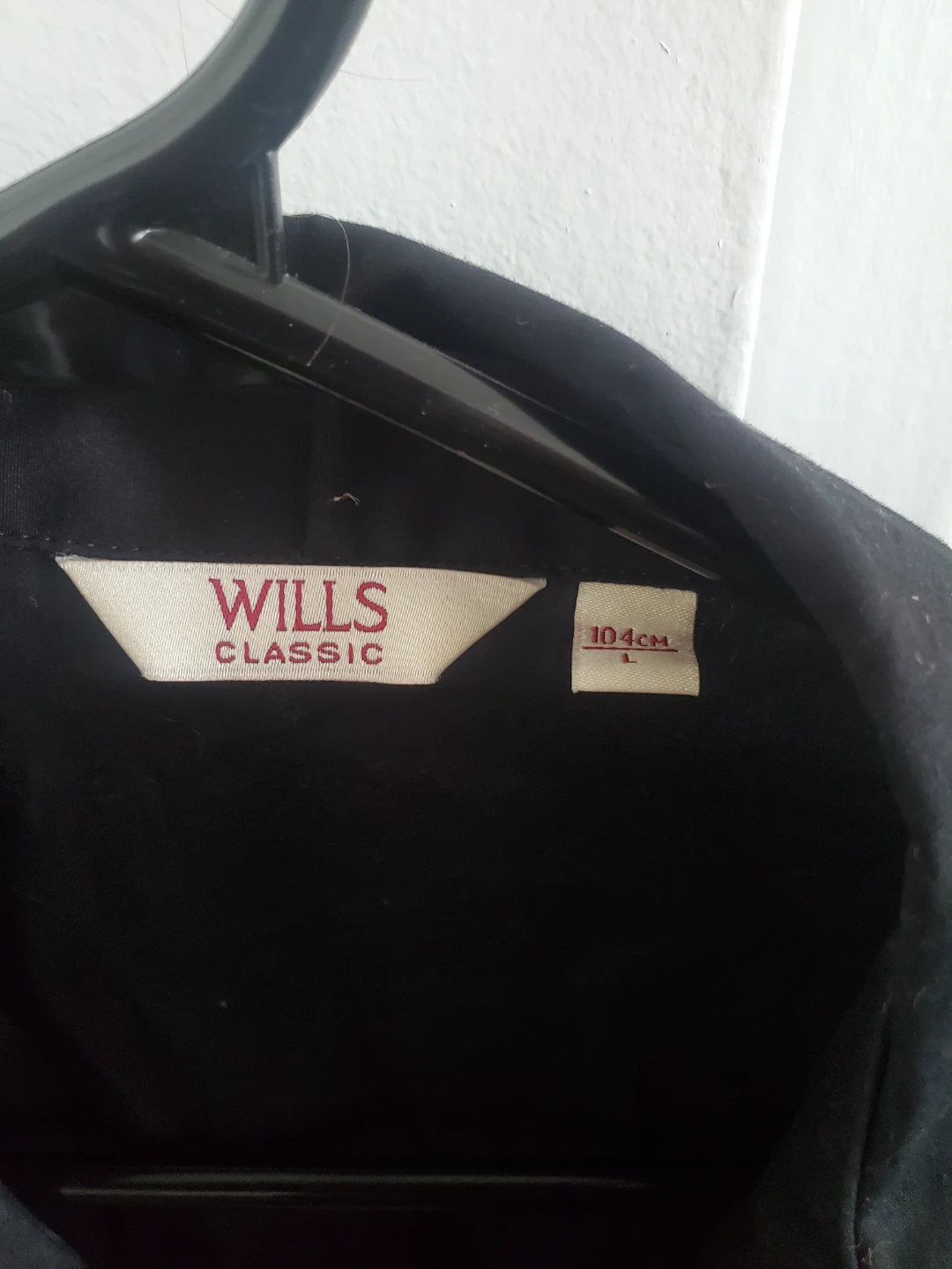 Wills Classic Black Button-Up Shirt - Size L - photo 2