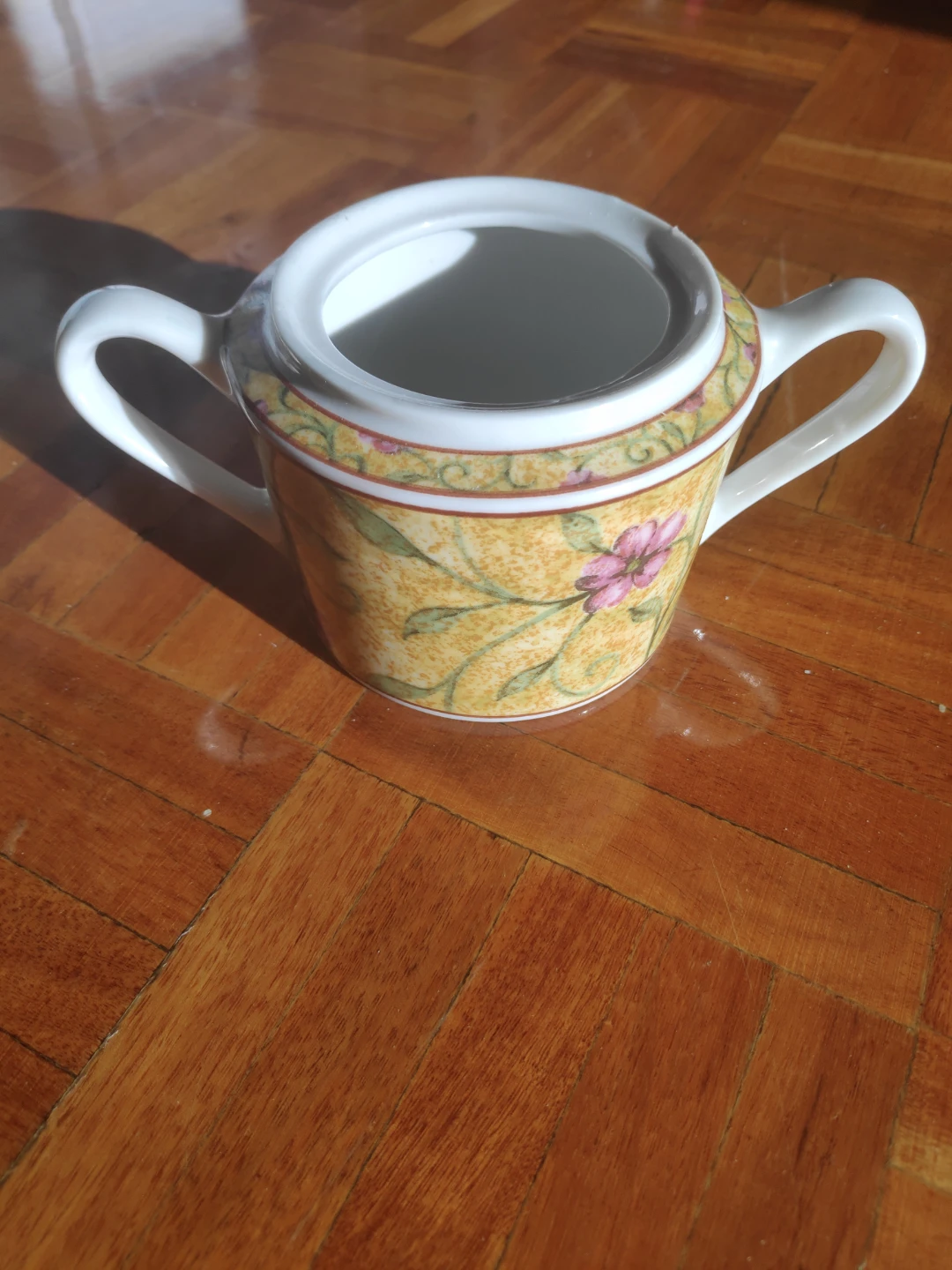 Ceramic sugar bowl with lid - photo 2