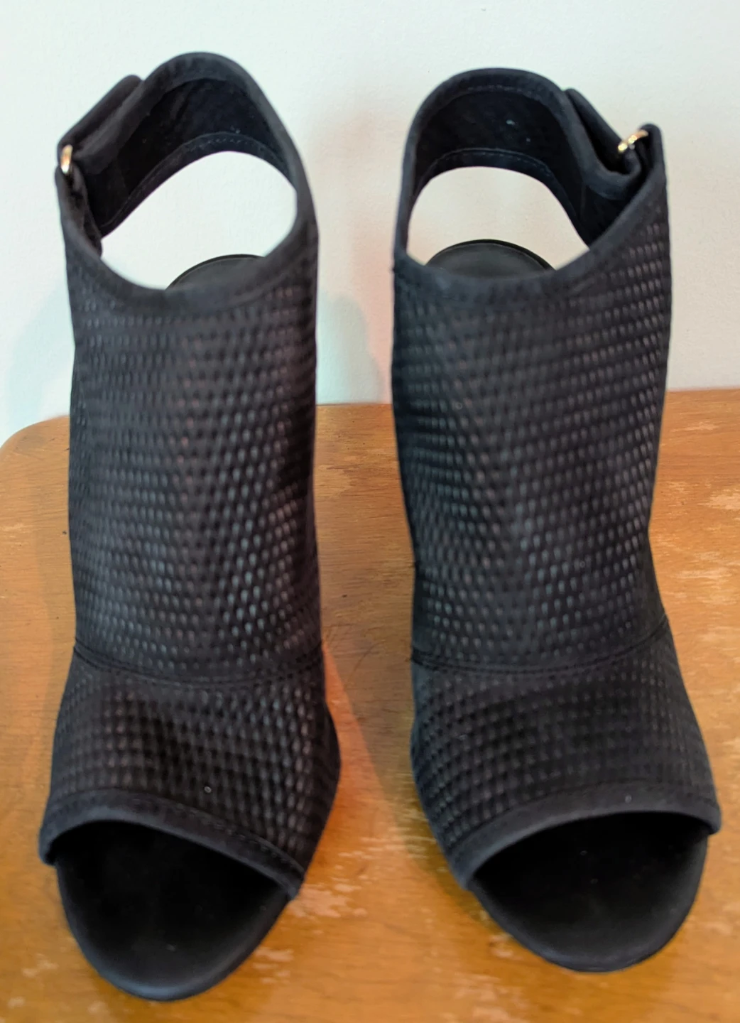 ALDO Black Peep-Toe Heeled Booties - photo 4