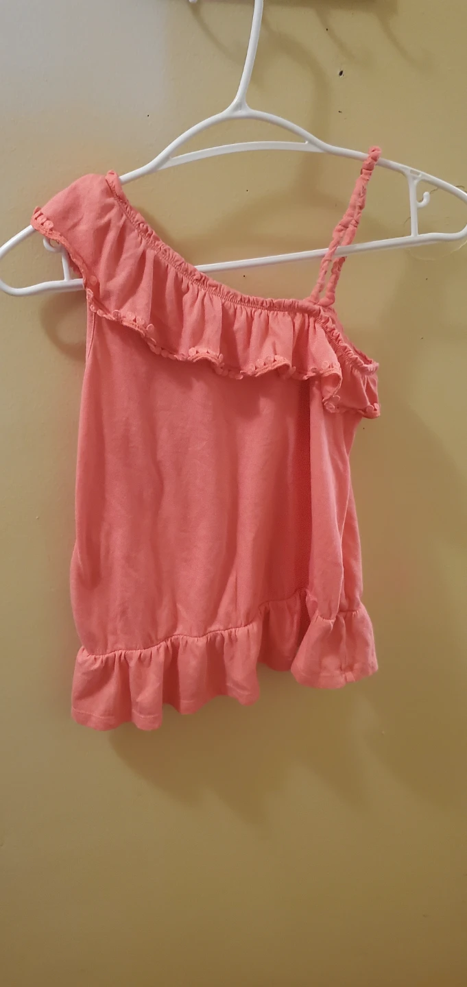 Girls' Coral Ruffle Tank Top size 10 to 12years old