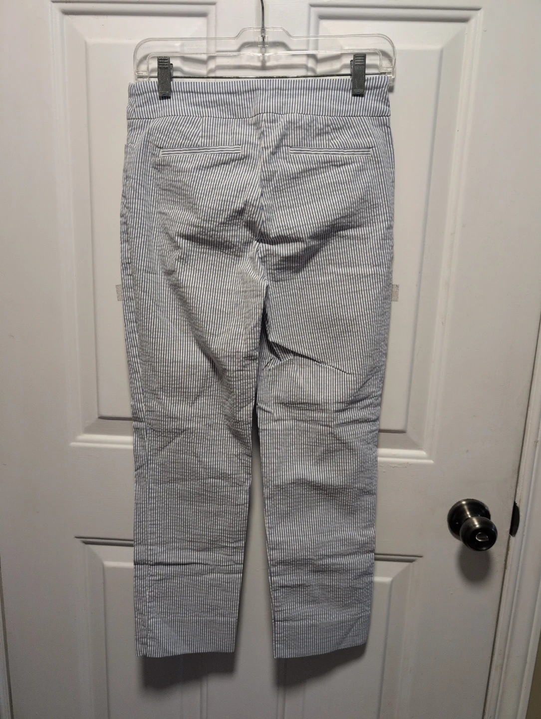 Hilary Radley Blue and White Striped Pants - Size 4 - photo 3
