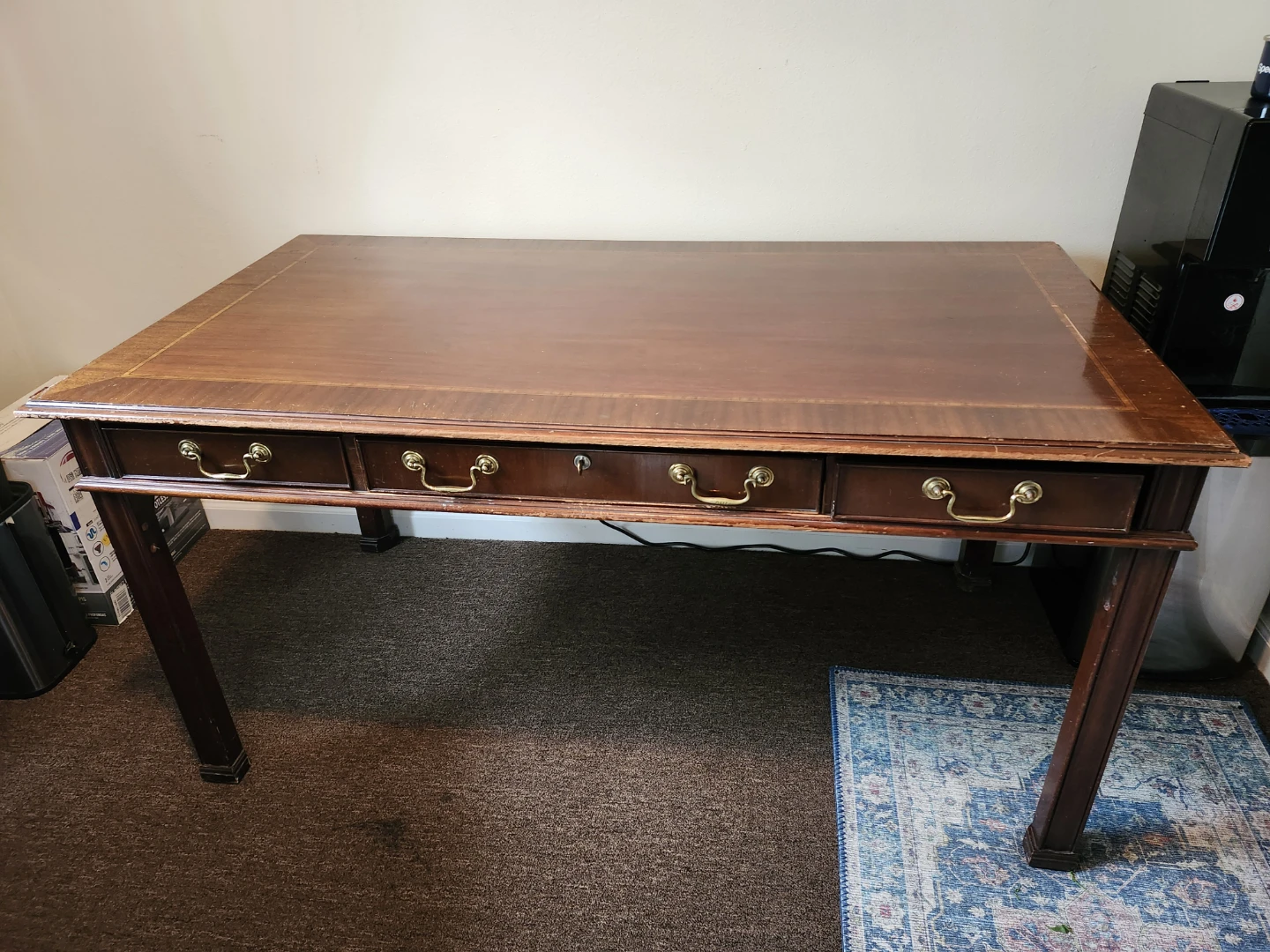 Council Craftsman Chippendale style mahogany desk