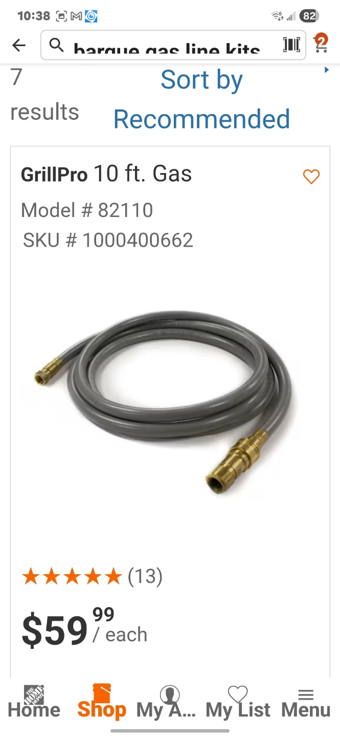 GrillPro 10 ft. Gas Line Kit - photo 2