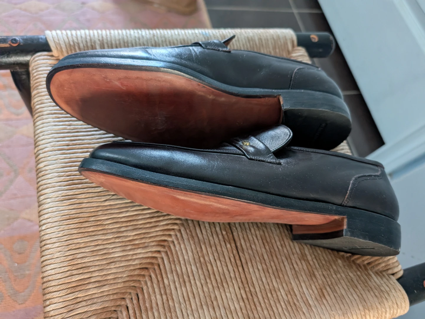 Black Men's Leather Loafer Shoes - - photo 3