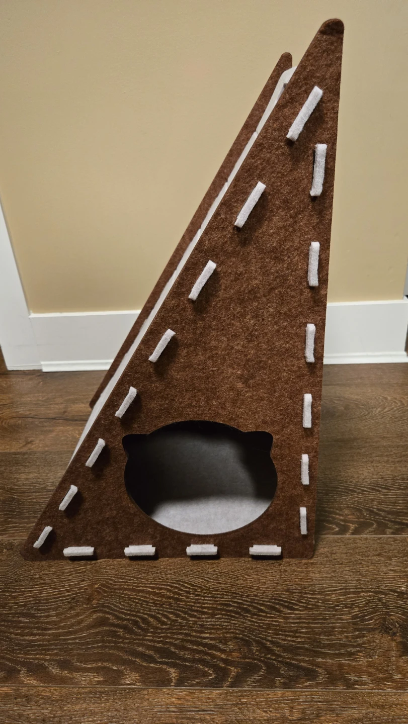 Felt Cat Condo with Cut-out Entrance