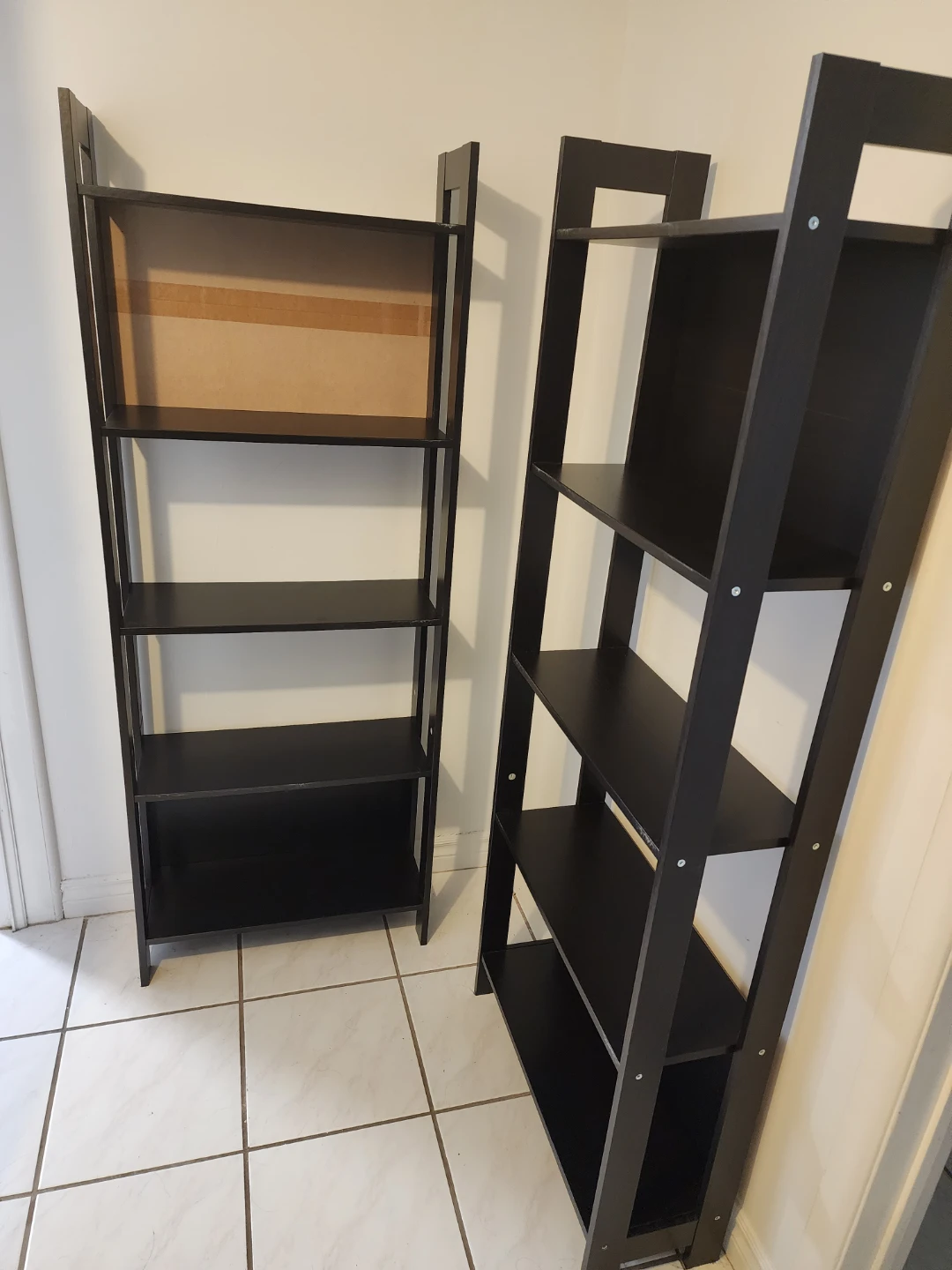Set of 5 Black Ladder Bookshelves - photo 2