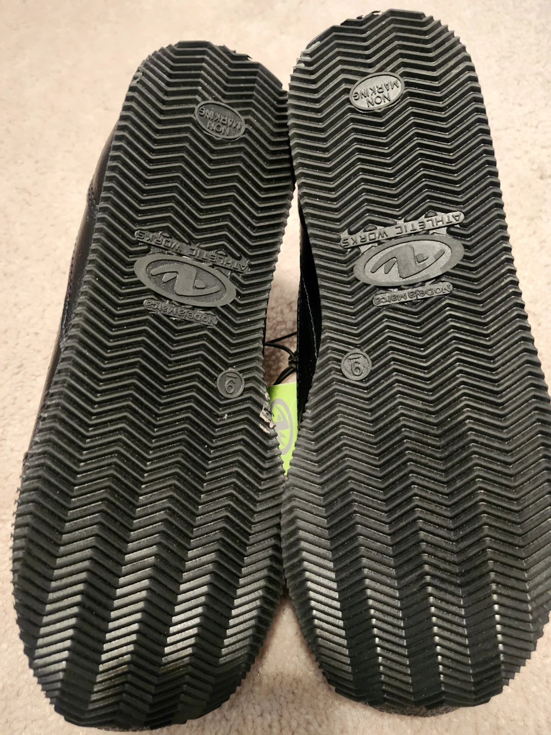Athletic Works Black Velcro Shoes Size 9 - photo 3