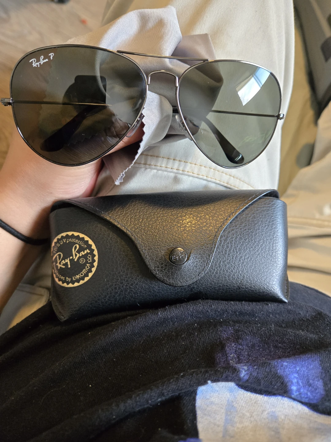 Rayban Aviator Total Black Sunglasses - photo 2