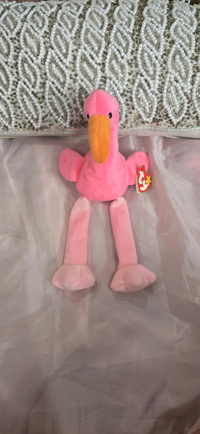 Ty Beanie Baby Pink Flamingo "Flippy"