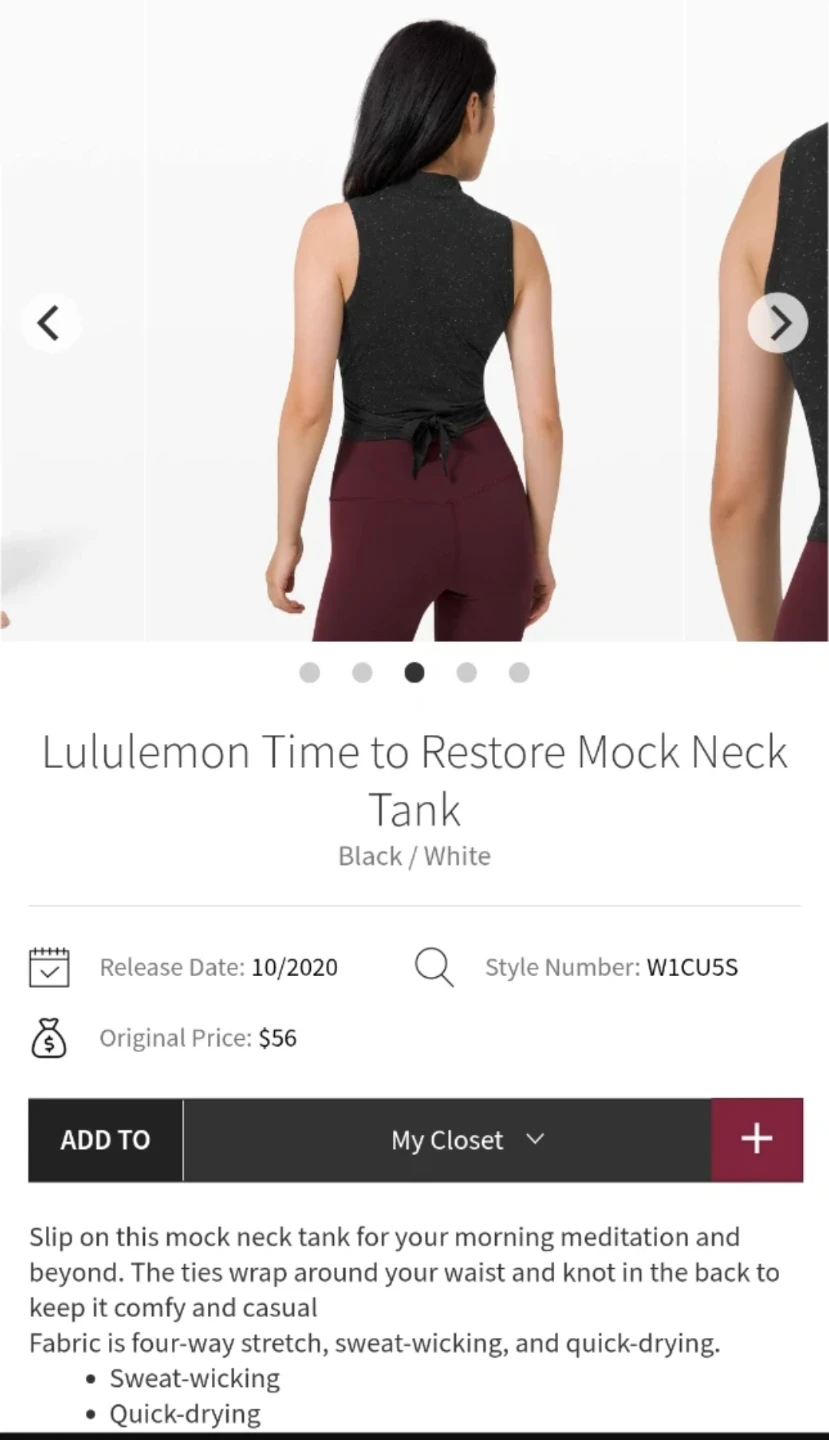 Lululemon Tie-Front Tank Top (Size 4) - photo 2