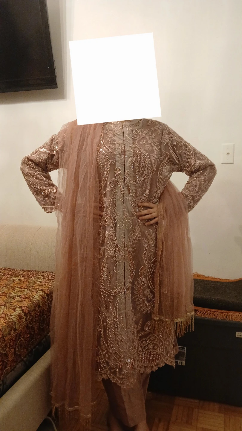 Women's Embellished Tunic with Tulle Dupatta