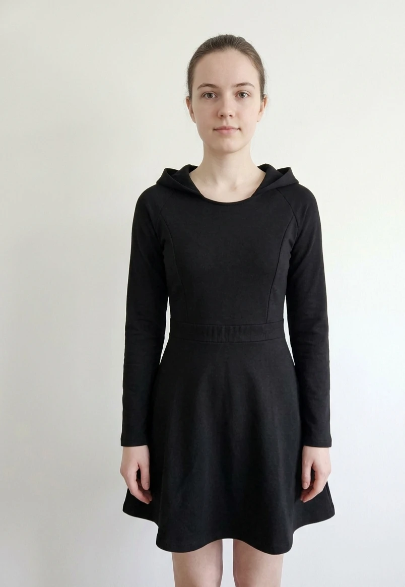 Black Cat Ear Hoodie Dress. Size XL. Pick Up Port moody - photo 2