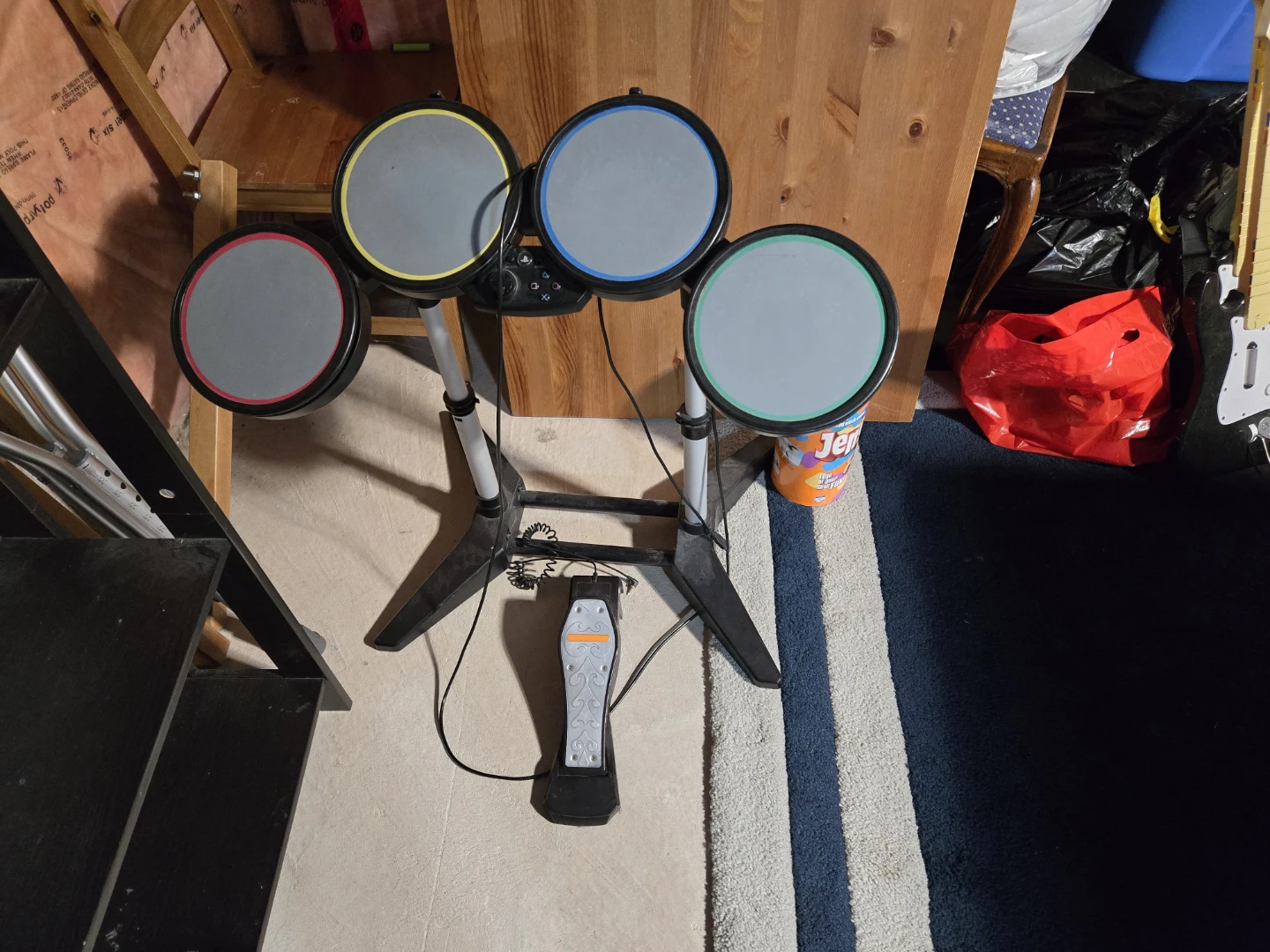 Rock Band Drum Set with Foot Pedal – $100 - photo 2