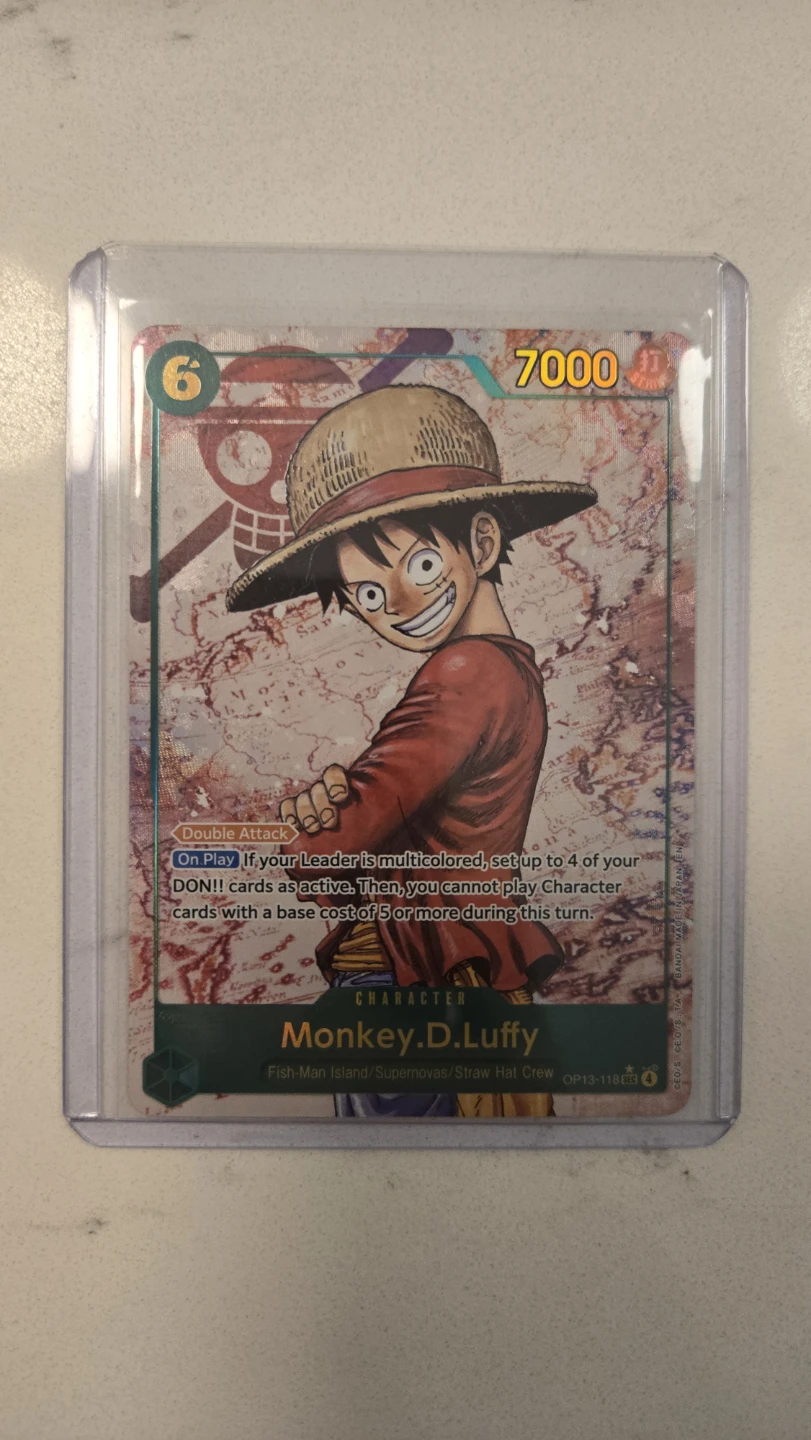 One Piece Monkey D. Luffy TCG Card OP13-118EB