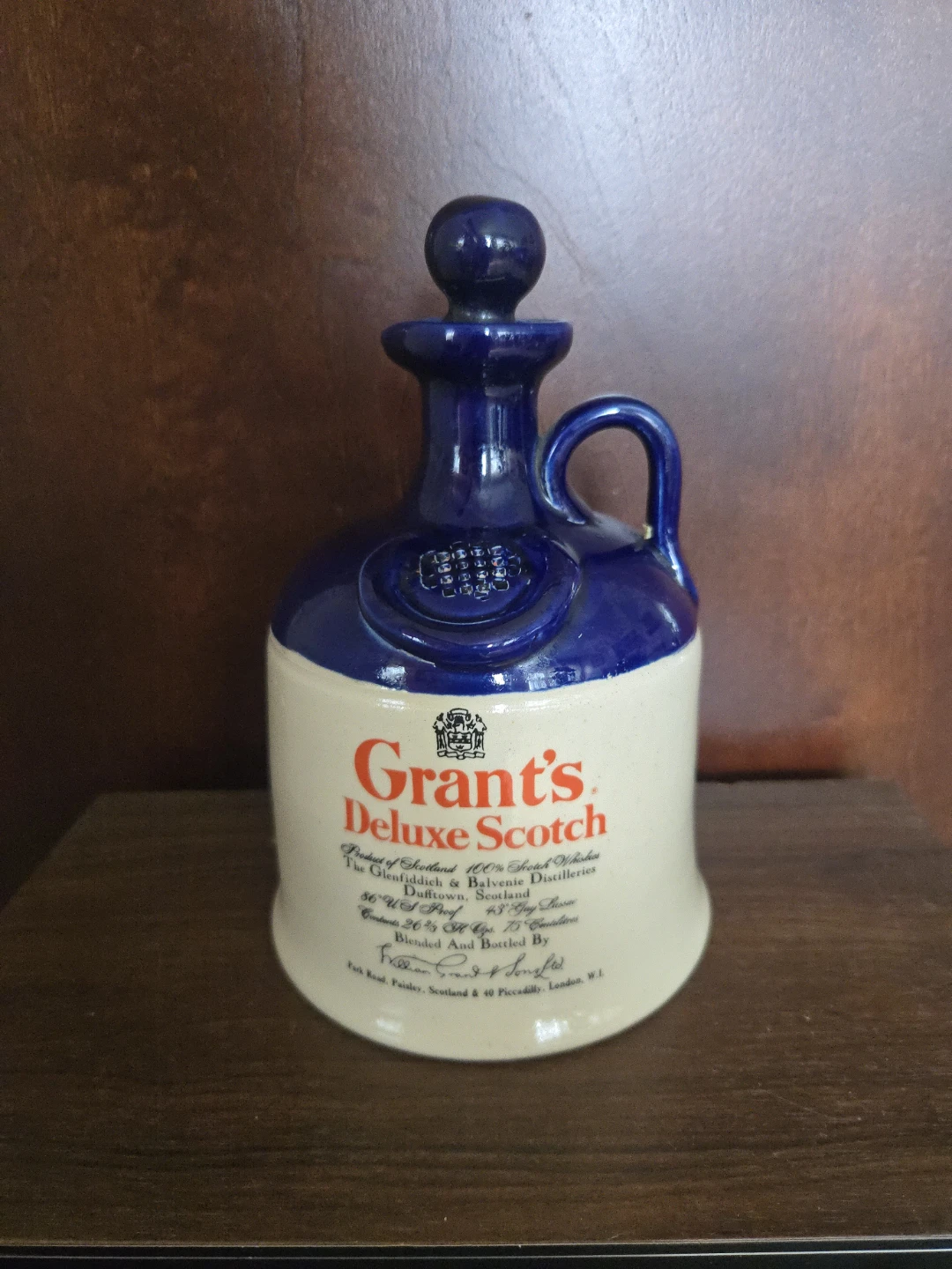 Grant's Deluxe Scotch Ceramic Bottle