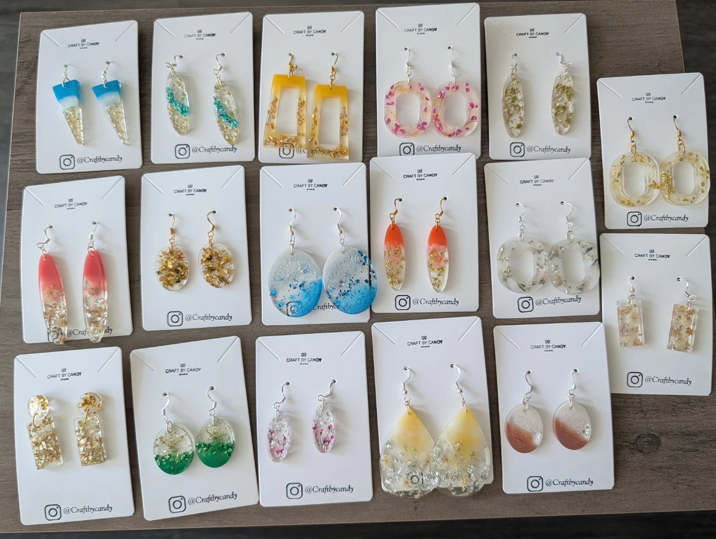Handmade Resin Earrings – One of a Kind
