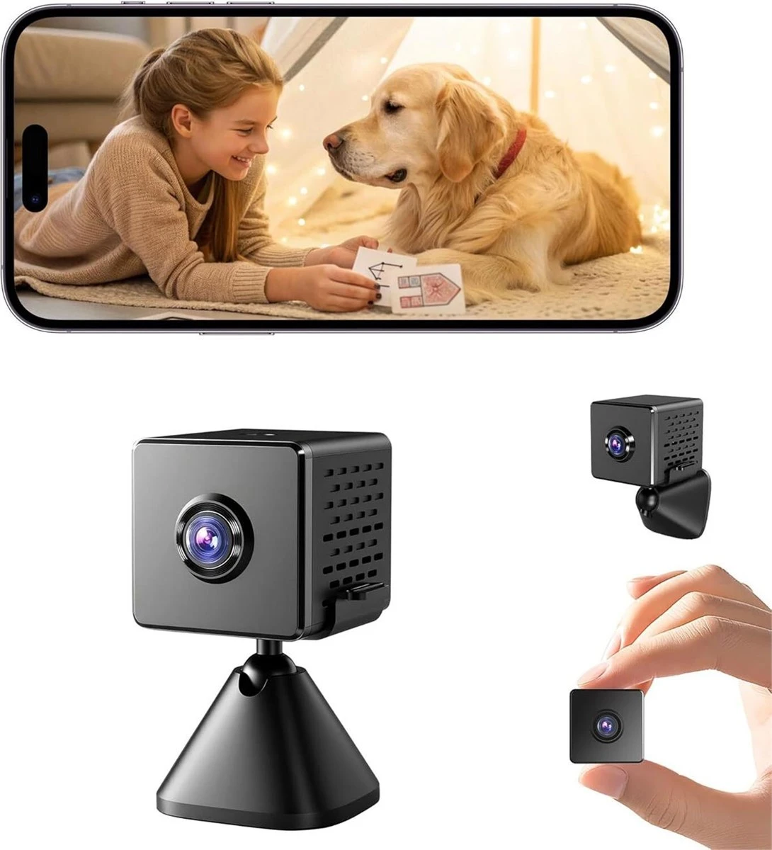 Mini hidden Camera 4K Ultra HD with Night Vision and Wi-Fi