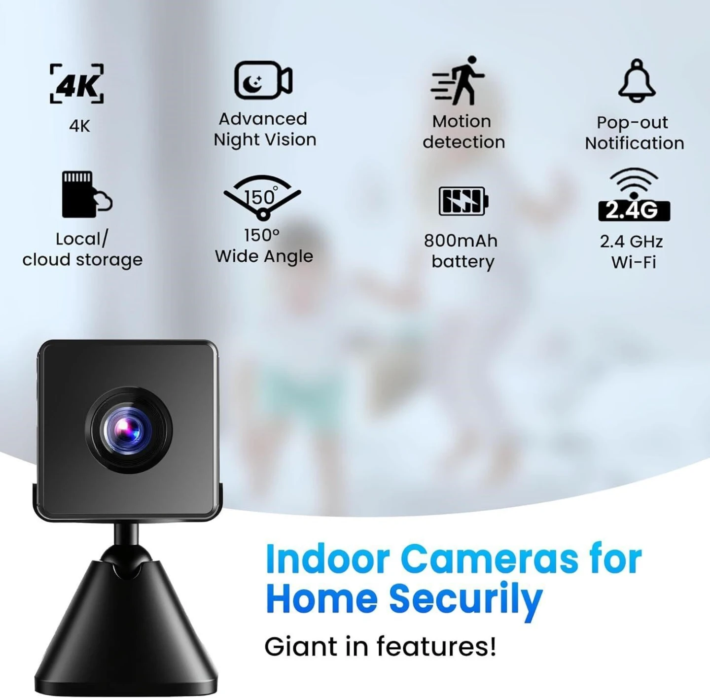 Mini hidden Camera 4K Ultra HD with Night Vision and Wi-Fi - photo 2