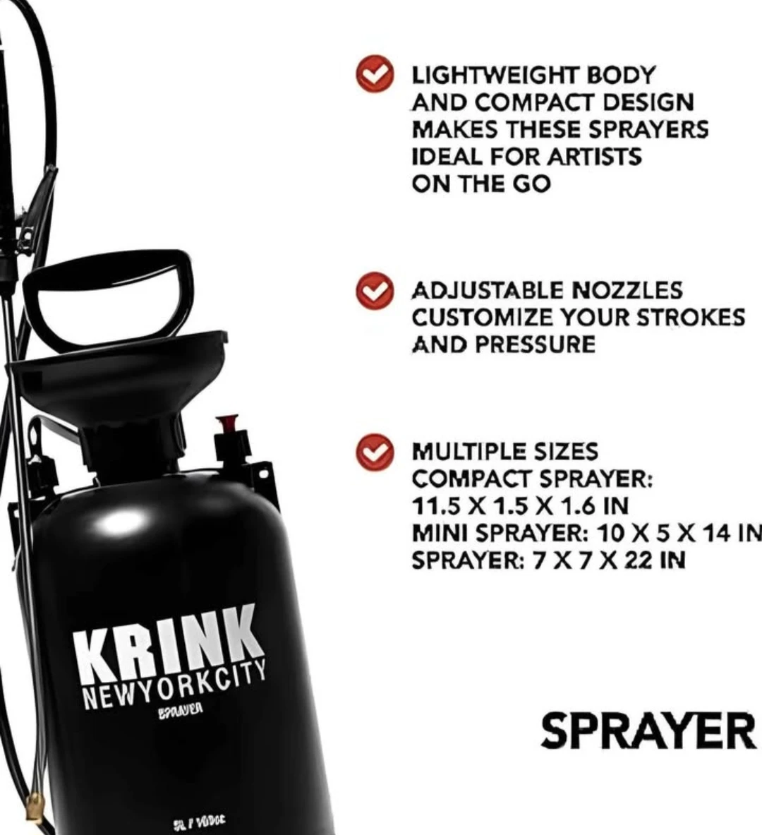 NEW Krink Graffiti & Street Art Sprayer With Adjustable Wand - photo 4