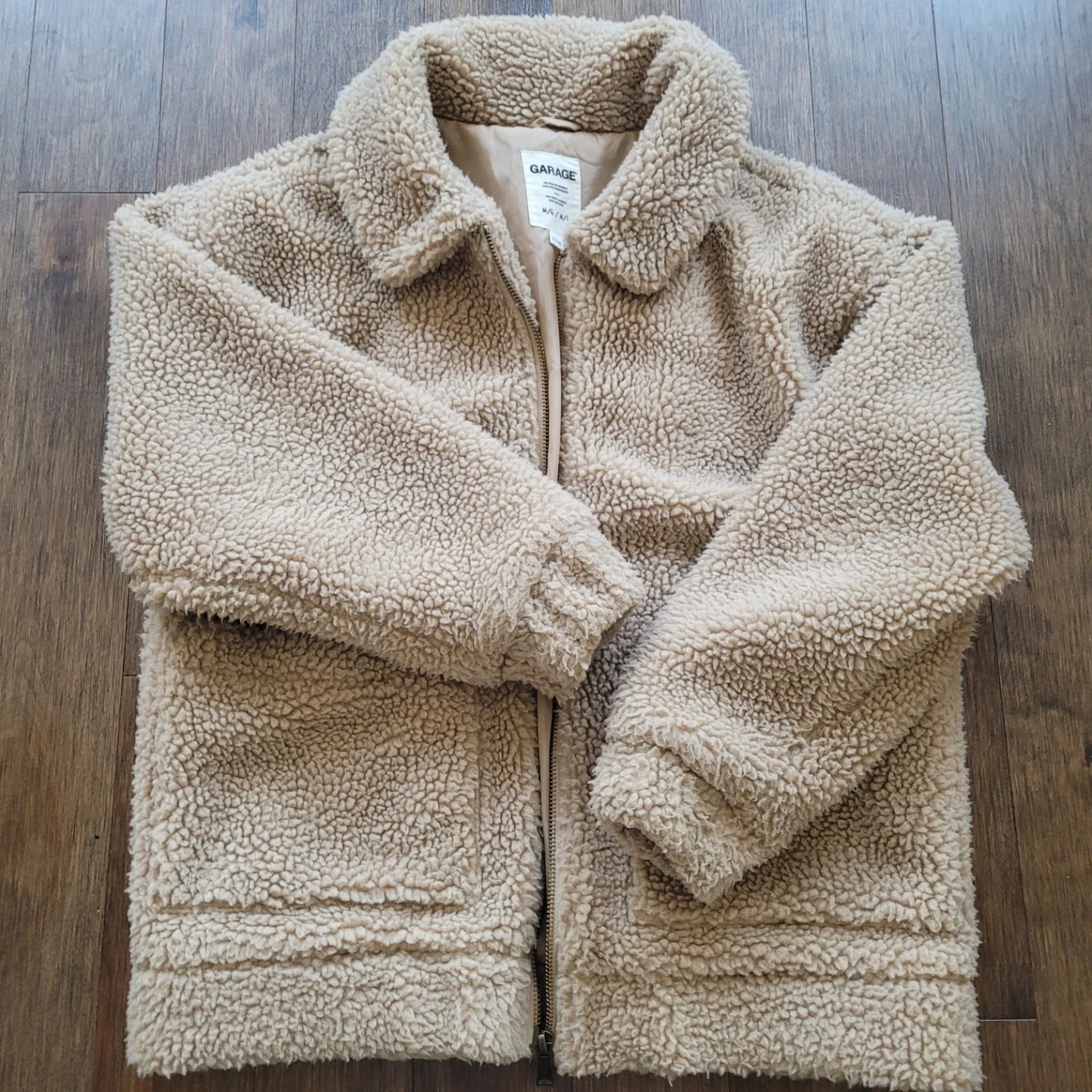Garage Sherpa Fleece Jacket Beige