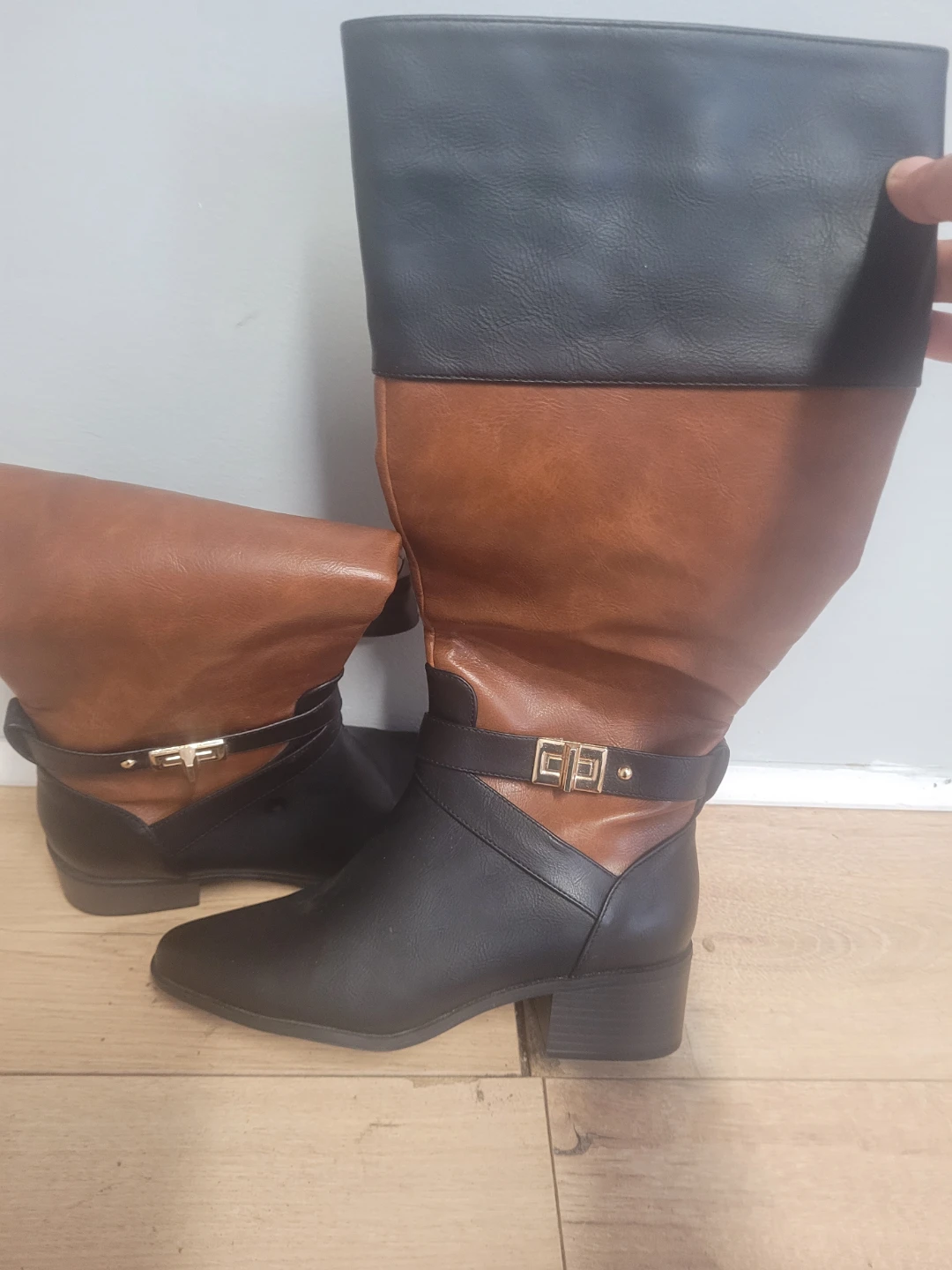 Women's Tall Boots - Black & Tan - photo 2