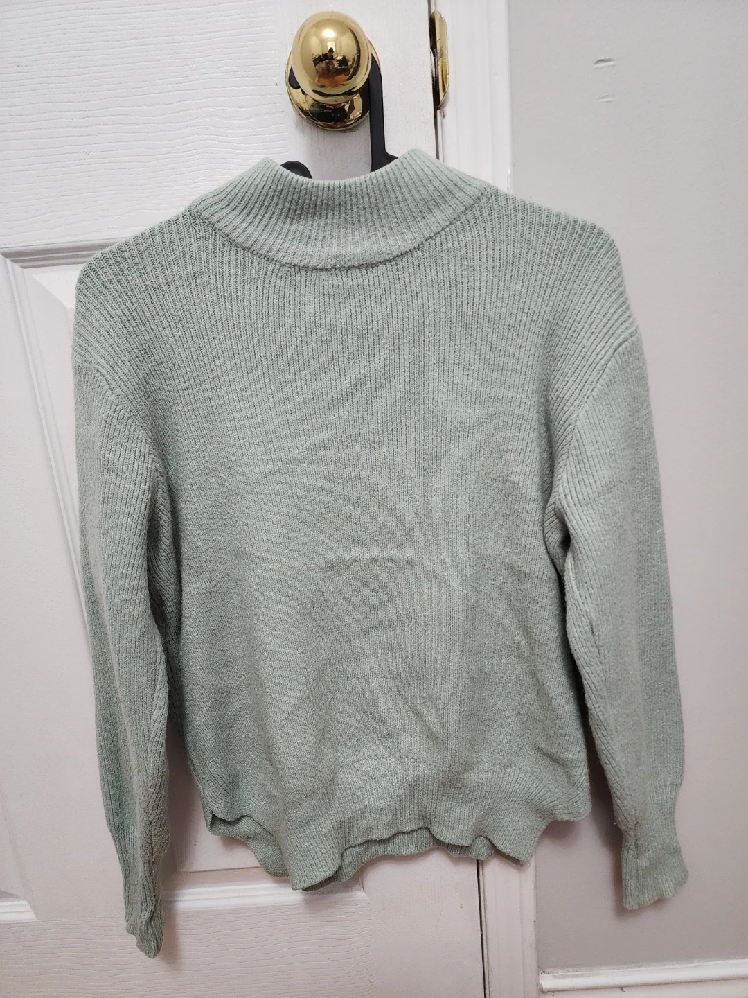 Pastel Mint Green Mock Neck Sweater - Size [M] - photo 3