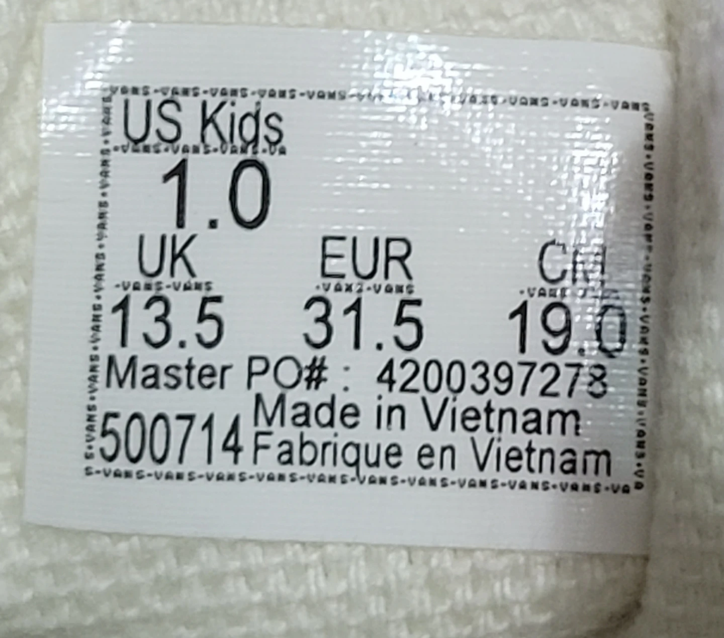 Vans Old Skool Kids Shoes Black White Size 1 US - photo 3