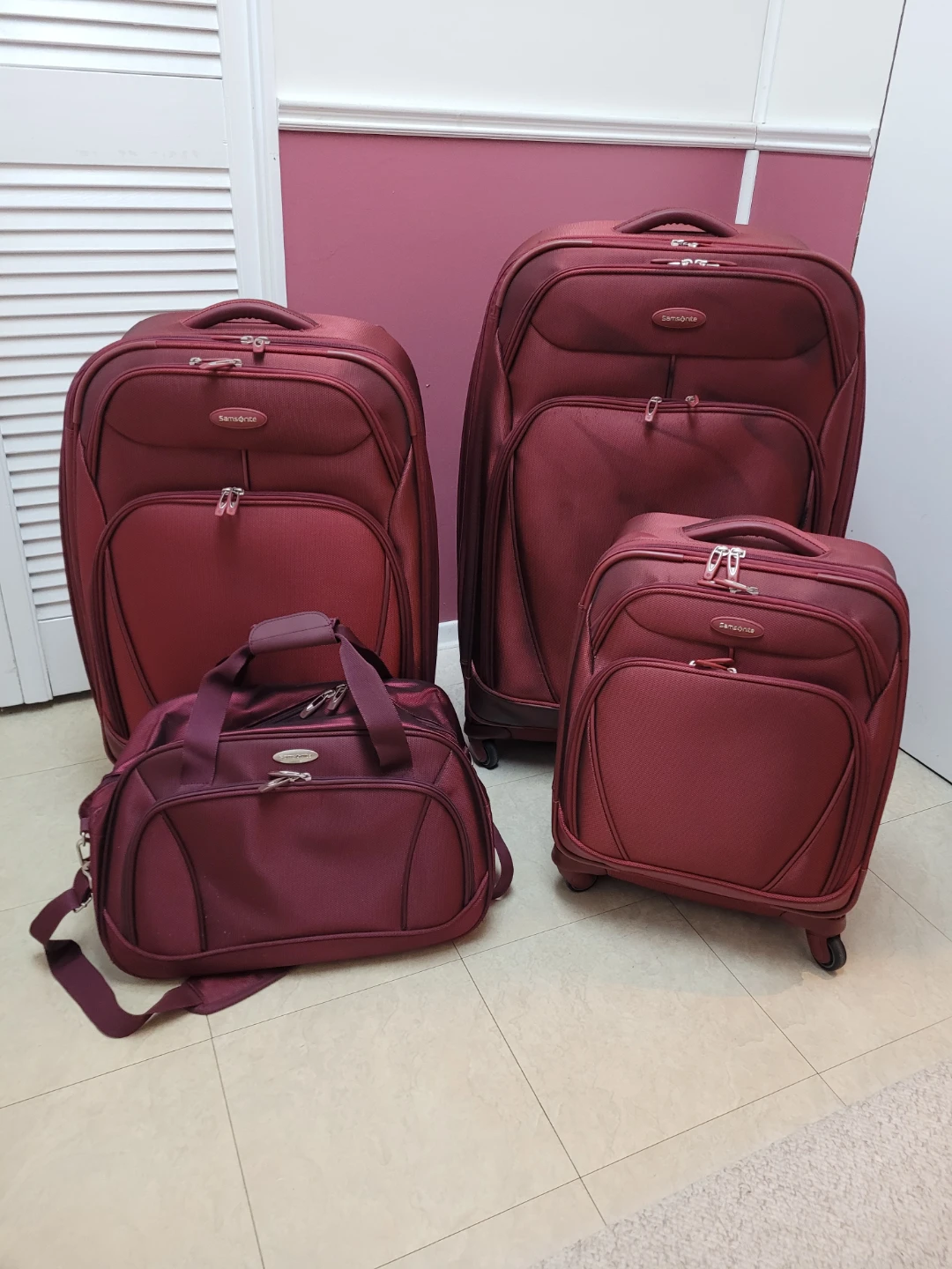 Samsonite Luggage Set - Burgundy