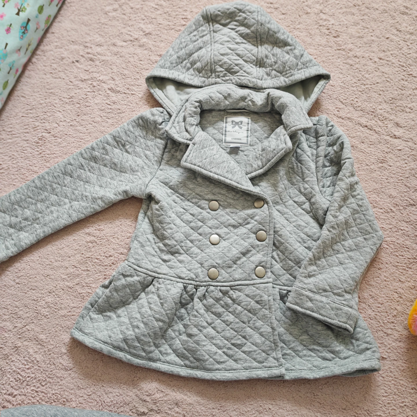 Gymboree Grey Quilted Coat 4t - photo 4