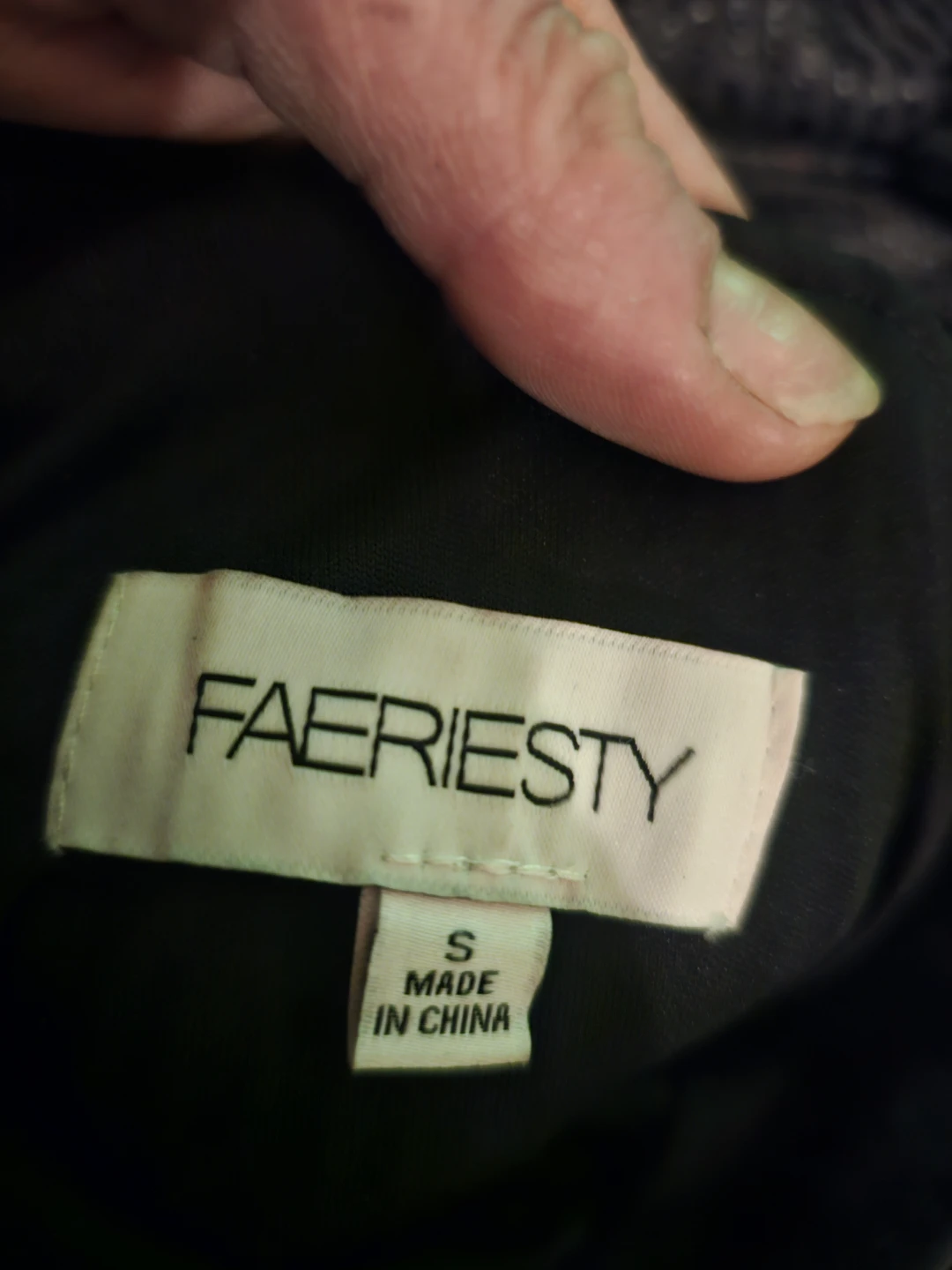 FAERIESTY Black Sequin Off-the-Shoulder Gown - Size S - photo 4