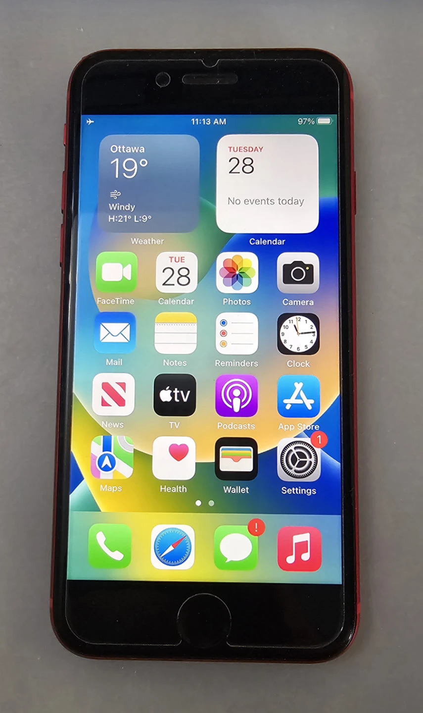 Unlocked Red iPhone 8, 64gb