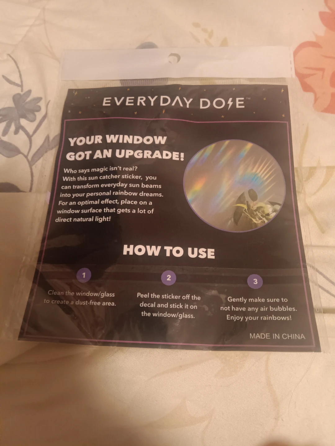 Everyday Dose Rainbow Sun Catcher Sticker
